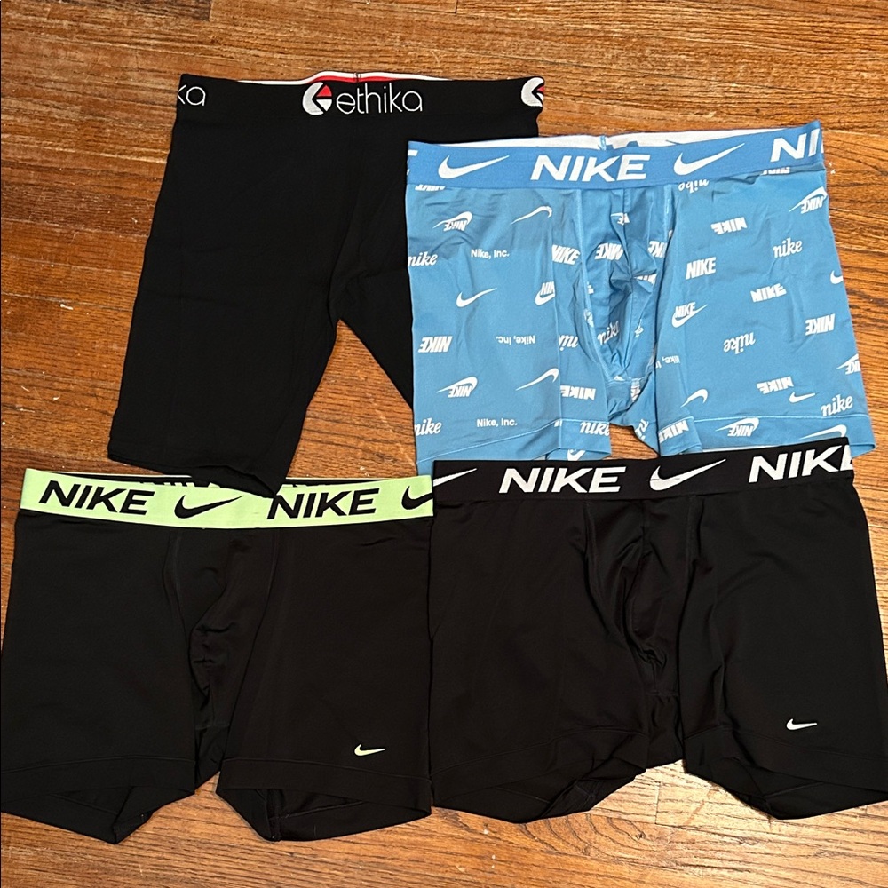Nike and Ethika Men's Boxer Briefs Bundle